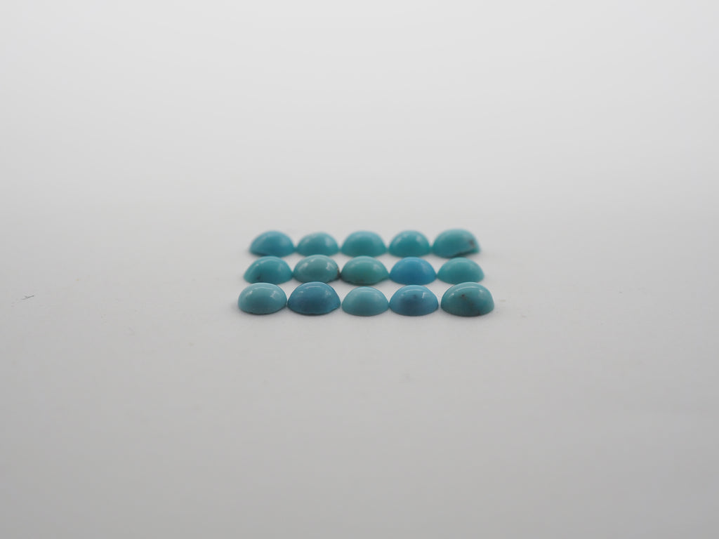 Natural Blue Turquoise Cabochon 4 mm Approximately 3 Carat (GTG-NBT-12)