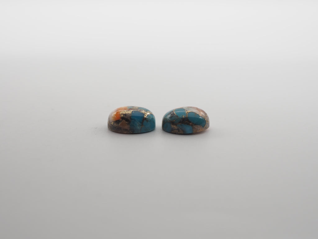 Oyster Copper Turquoise Cabochon Oval 10x8 mm Approximately 5.98 Carat (GTG-OT-32)