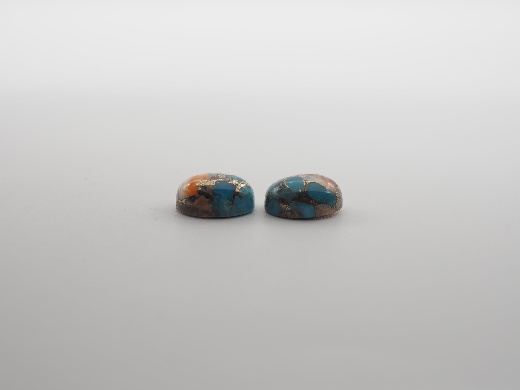 Oyster Copper Turquoise Cabochon Oval 10x8 mm Approximately 5.98 Carat (GTG-OT-32)