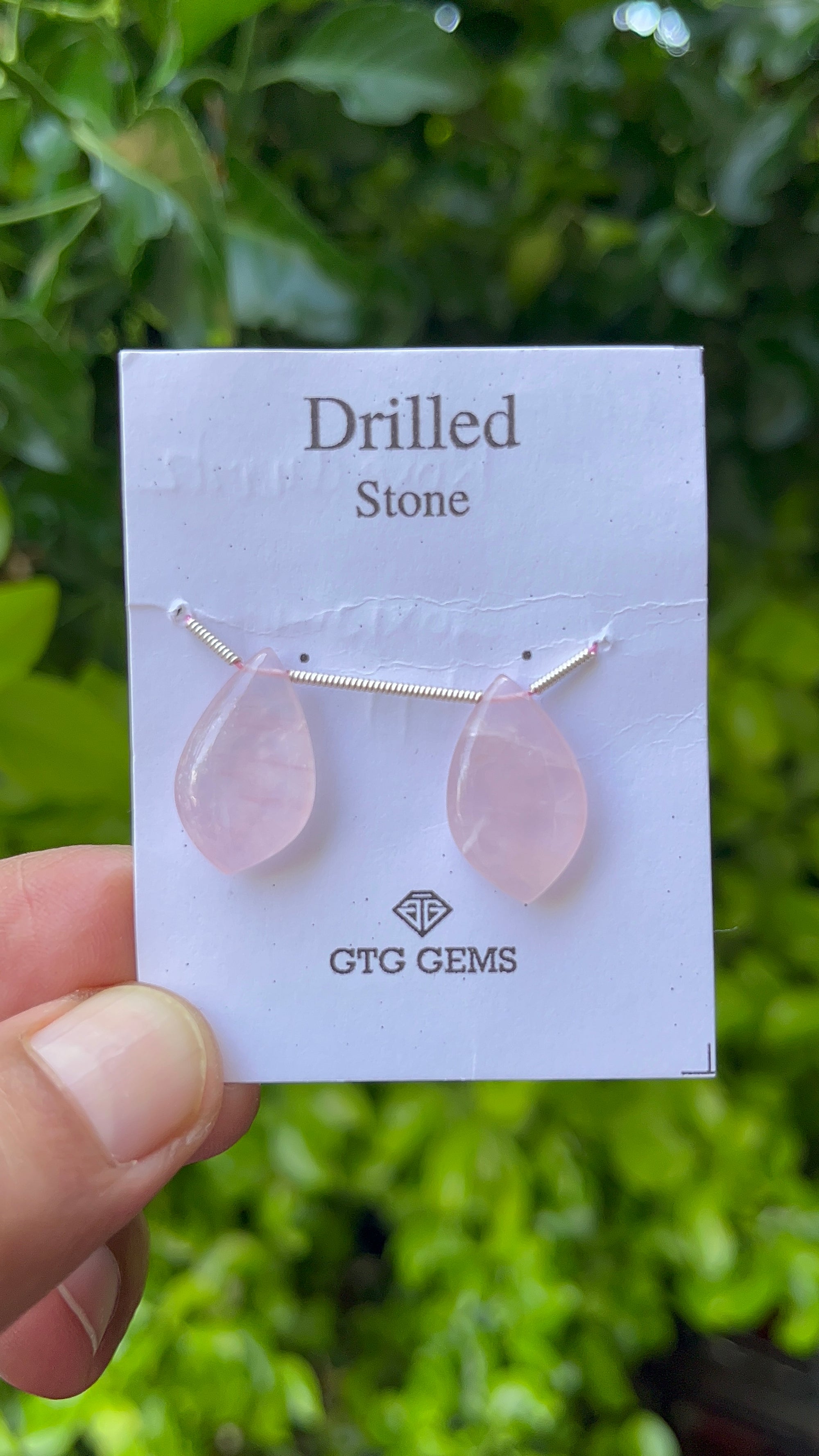Drilled Rose Quartz 20x12mm Approximately 15 Carat