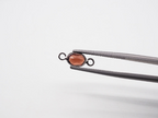 7x5mm Garnet Bezel, Double  Connector, Garnet Bezel, Garnet Charm, 925 Sterling Silver