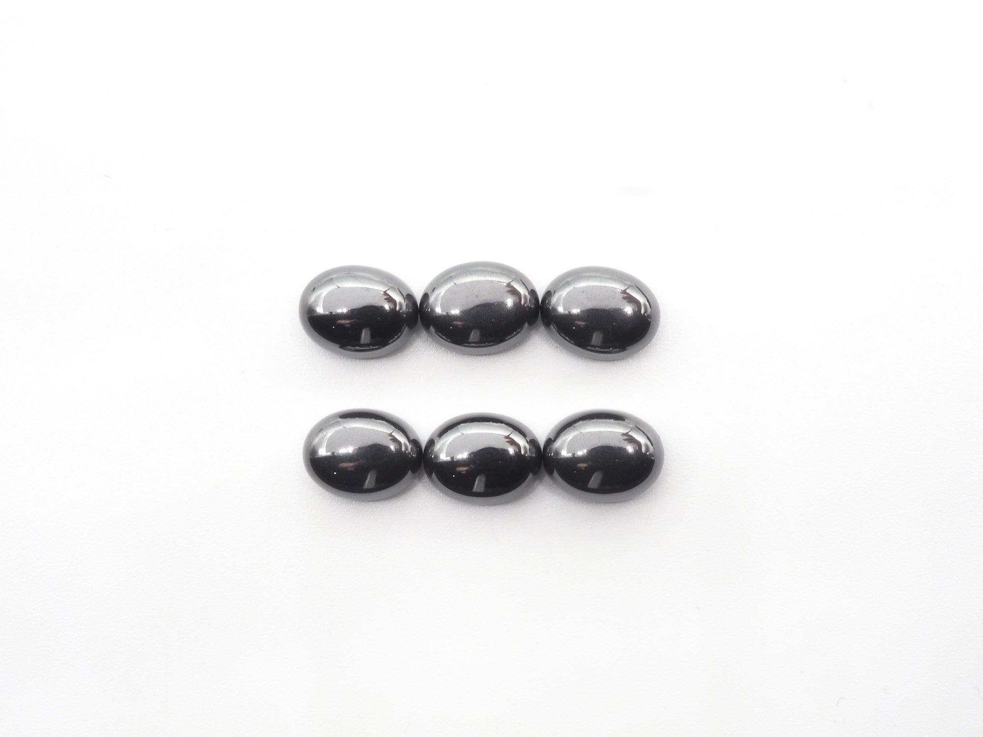 Hematite Oval  Cabs 9x7mm, Approximately 23.54 Carat