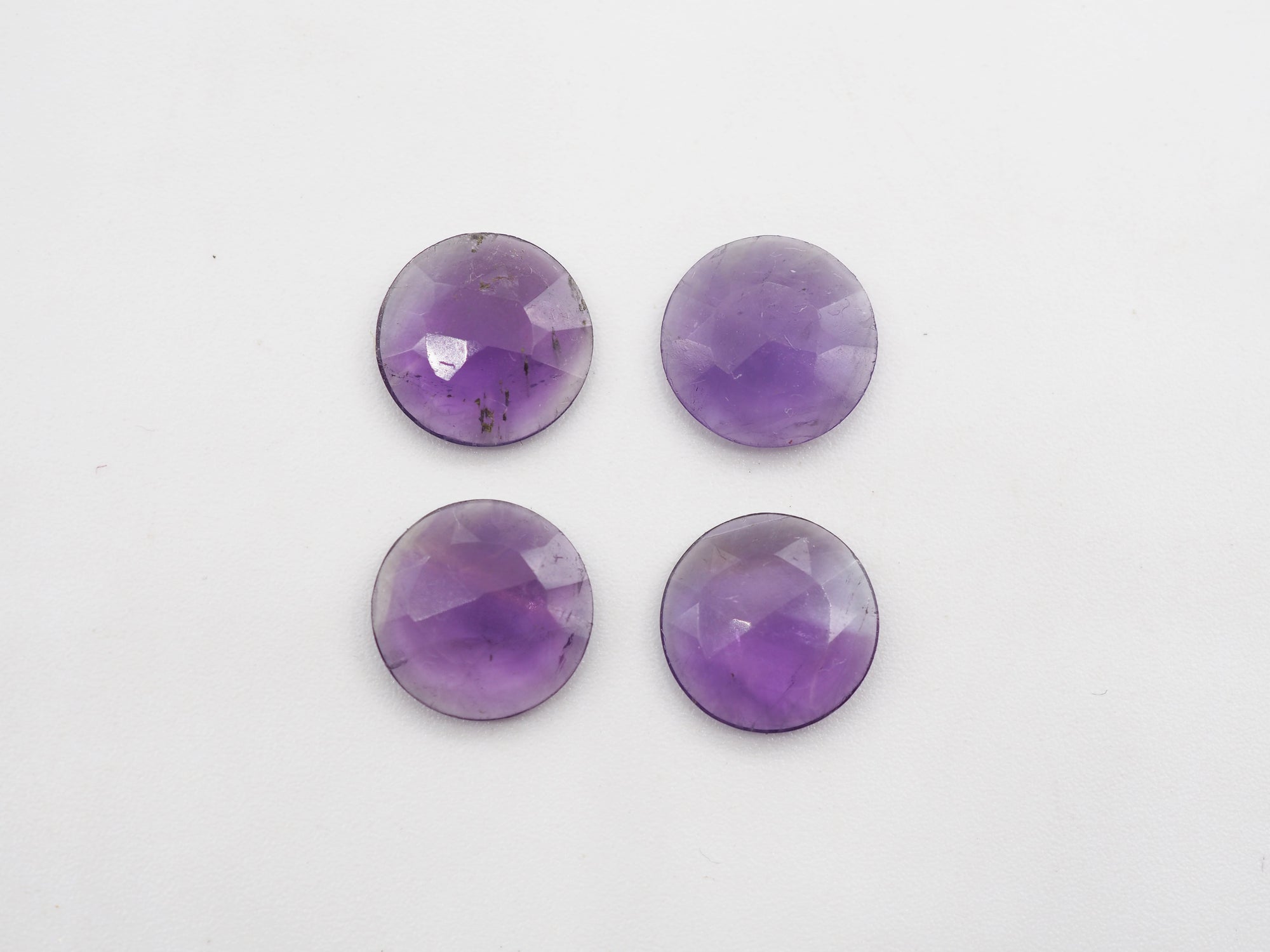 Rose cut Amethyst  Round 10mm Approximately 6.57 Carat