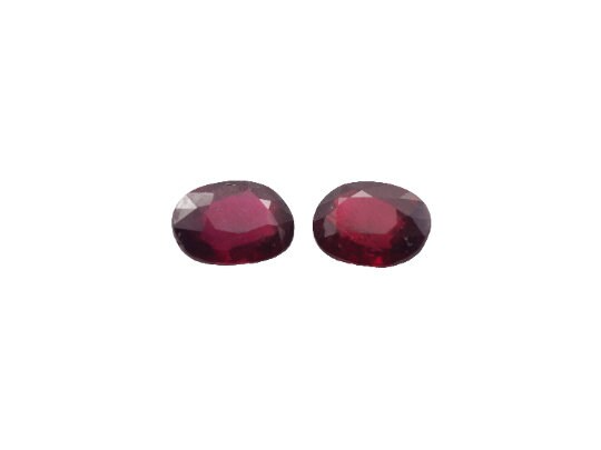 Madagascar Ruby Oval 9 x 7 mm Approximately 5.40 Carat, 2 Pieces