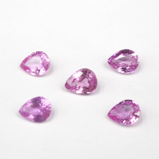 Pink Sapphire Pear Shape 5 x 4 mm  Approximately 1.63 Carat