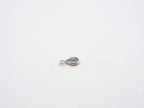Labradorite Silver Bezel 6x4mm, Single Connector, Labradorite Charm