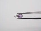 Amethyst Bezel  6x4 mm  Gemstone Connector, Amethyst Bezel, Amethyst  Charm, 925 Sterling Silver