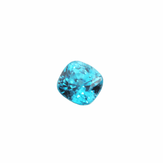 Blue Zircon Cushion Square Shape 8 x 8 x 7mm Approximately 4.77 Carat