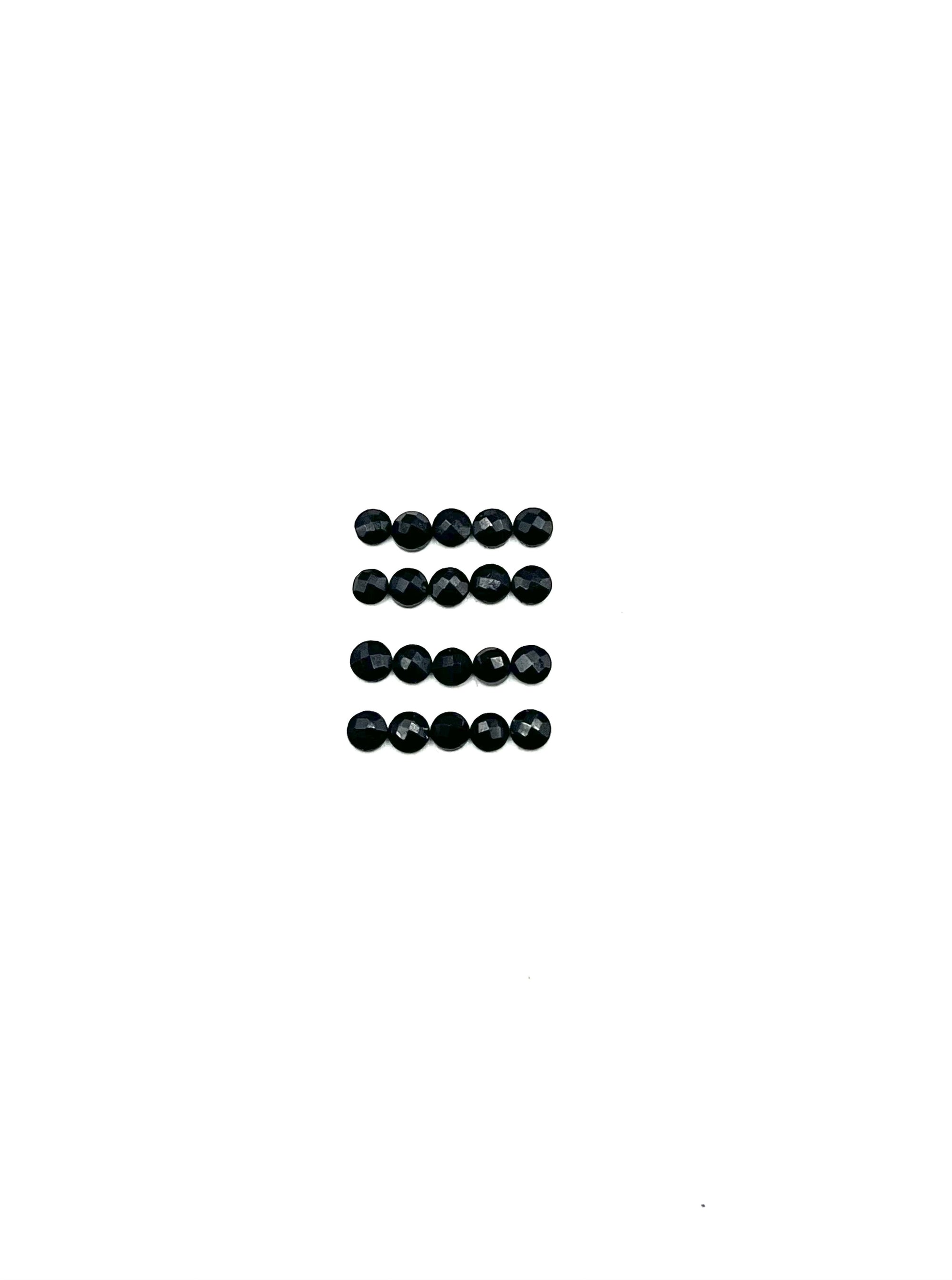Rose Cut Black Spinel Round 3mm Approximately 3.2 Carat