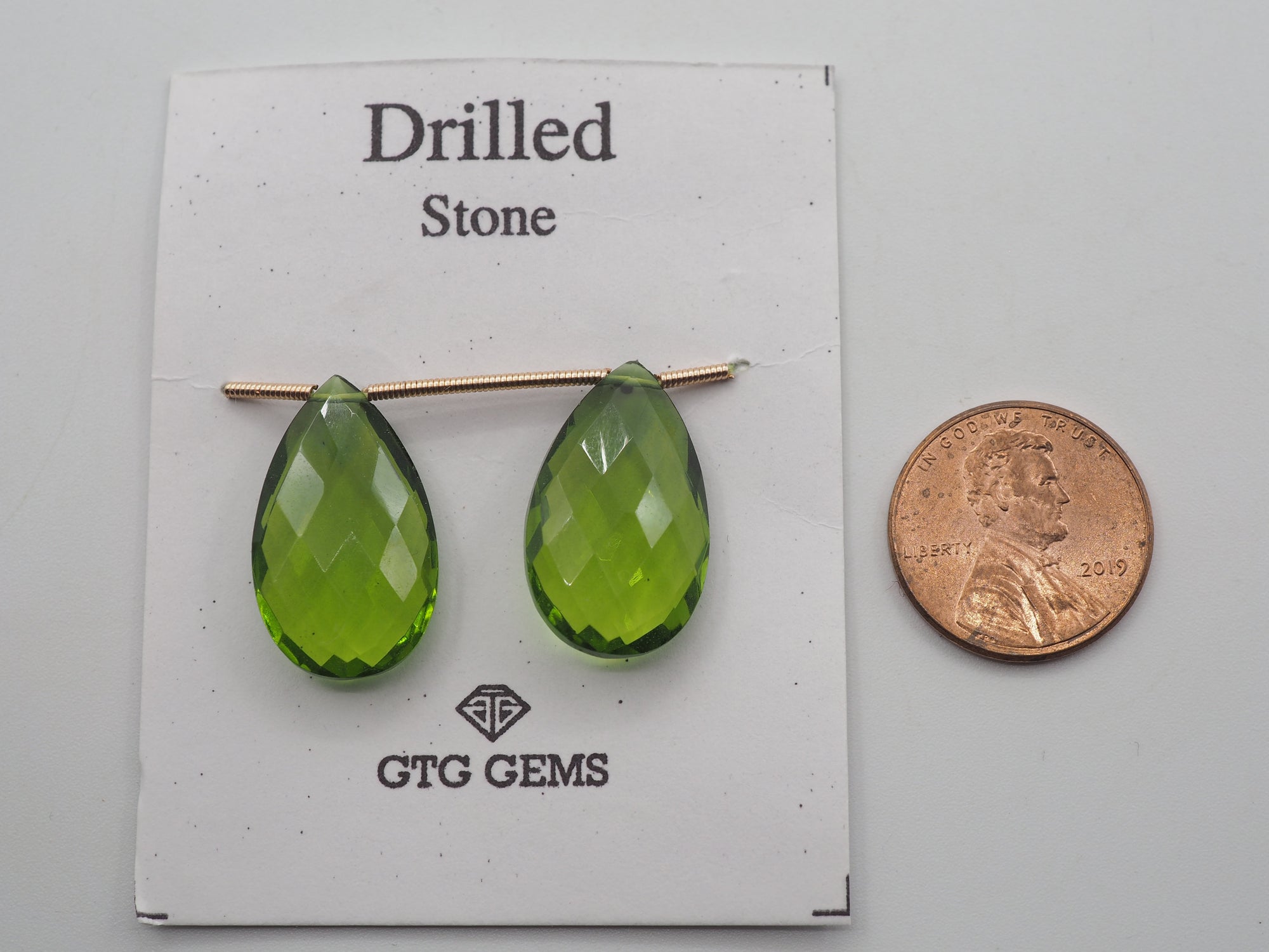 Drilled Peridot Hydro 22x13mm Approximately 21 Carat