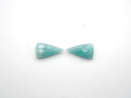Amazonite Drilled Matching Pair Conical Shape  20 x 12mm