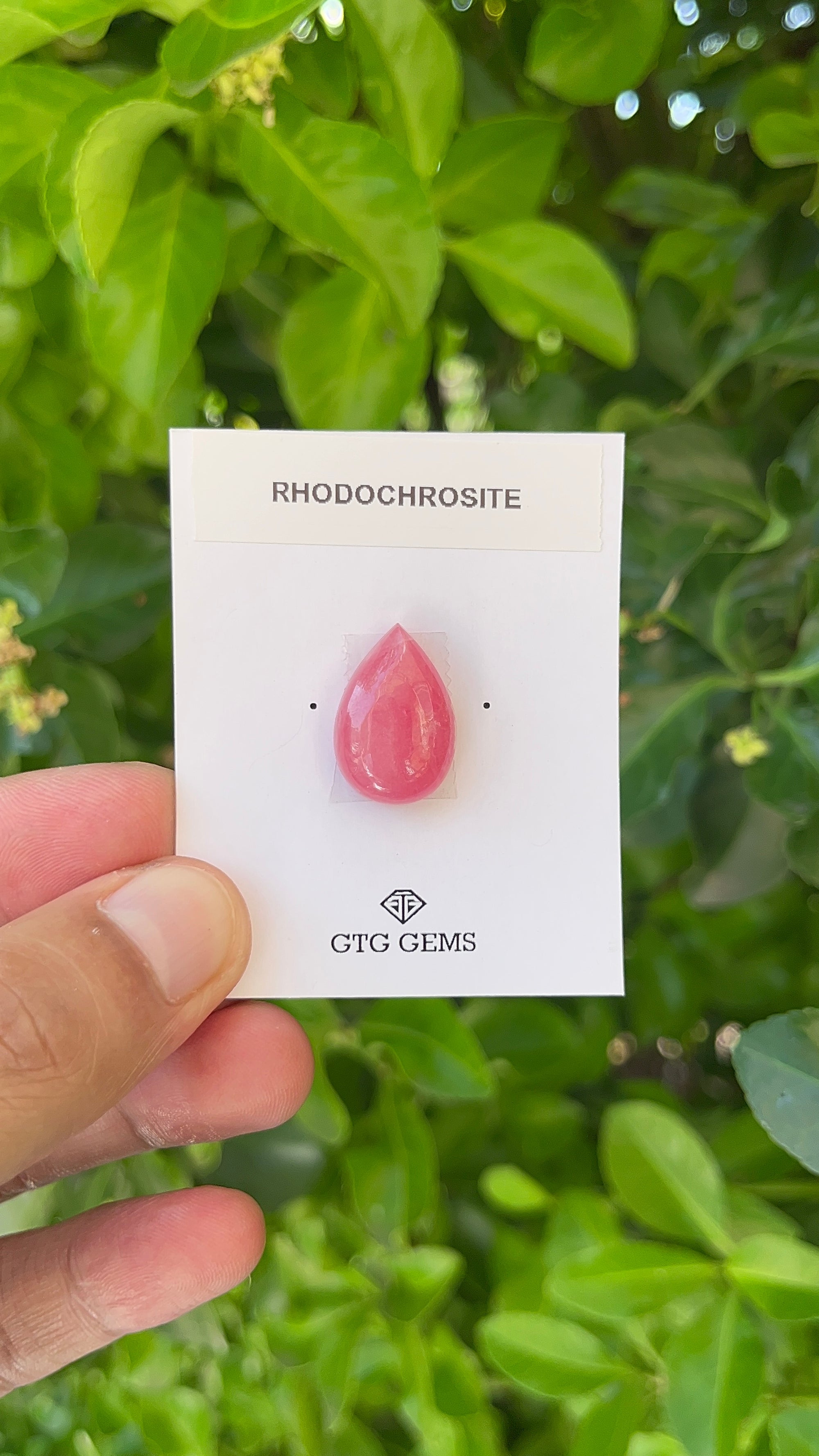 Rhodochrosite Cabochon, Rhodochrosite 20x14 mm, Approximately 20.63 carat (GTG-RCH-28)