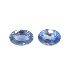 Blue Sapphire Oval Shape 6 x 4 x mm & 6 x 4 mm Matching Pair Approximately 1.45 Carat
