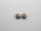 Oyster Copper Turquoise Cabochon Round 10mm Approximately 8.3 Carat (GTG-OT-21)