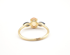 18K Yellow Gold Imperial Topaz and Blue Sapphire Rings