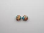 Oyster Copper Turquoise Cabochon Round 9 mm Approximately 6 Carat (GTG-OT-44)