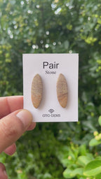 Picture Jasper 32x10mm Matching Pair Cabochon