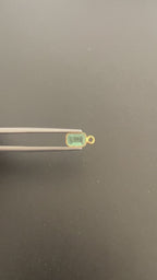 Gold Filled Zambian Emerald 7.5x5.5 mm Single Piece, Emerald Charm