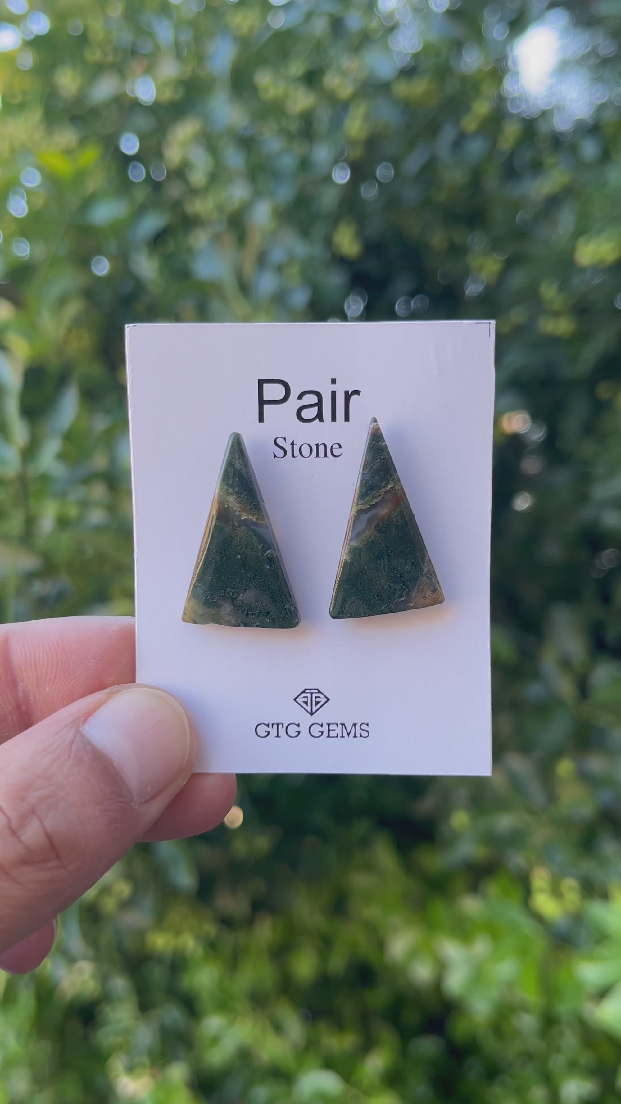 Blood Stone 27x16mm Matching Pair Cabochon Approximately 24.5 Carat (GTG-MBS-12)