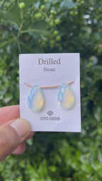 Hydro Drilled Opalite 22x13mm, Approximately 19 Carat (GTG-HO-3)