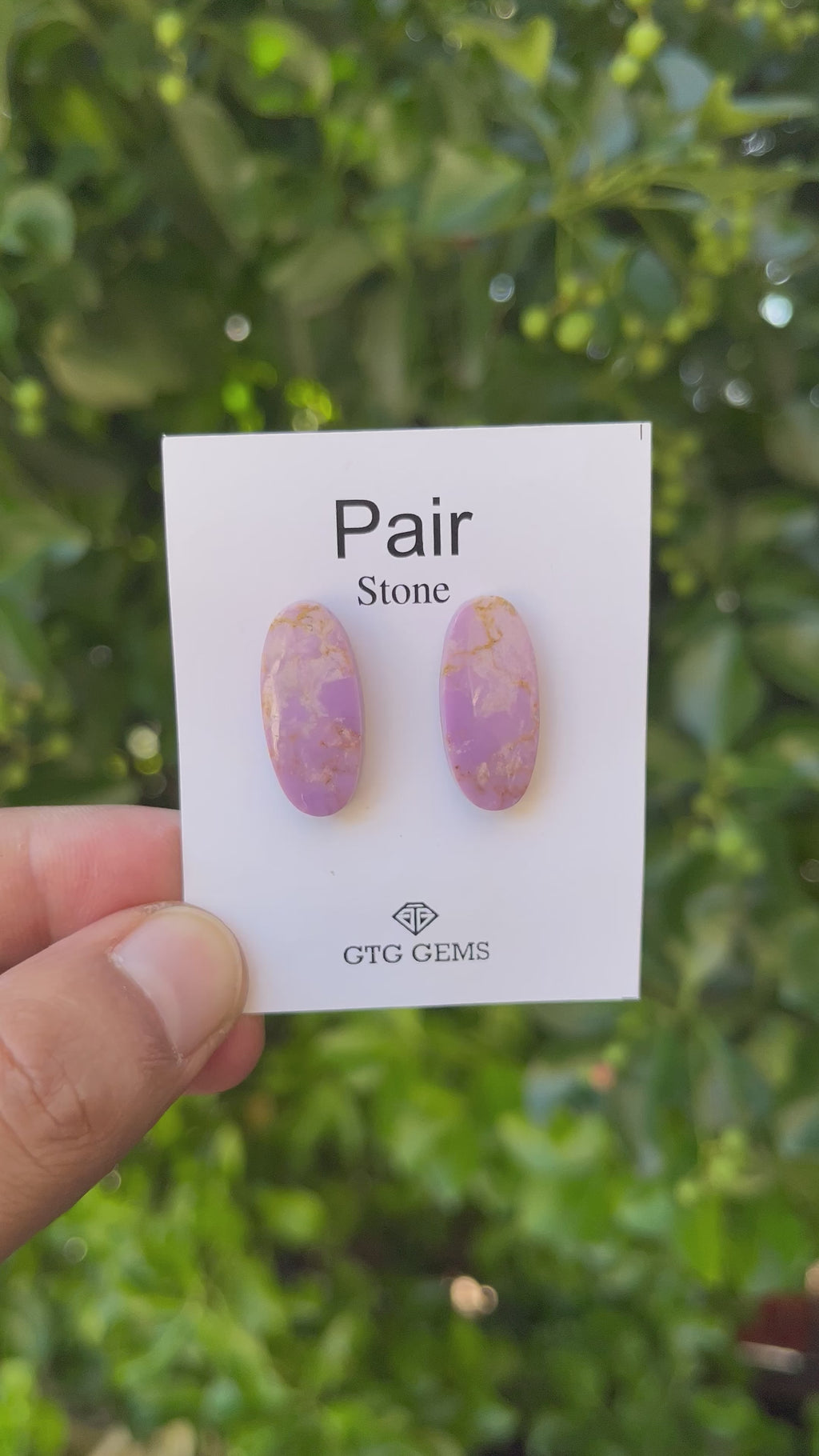 Phosphosiderite Matching Cabochon 23x10.5 mm, Approximately 17 Carat (GTG-MPC-4)