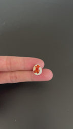 Mexican Fire Opal Cabochon 14x11 mm Approximately 5.28 Carat (GTG-MFO-4)