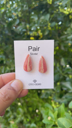 Rhodochrosite 23x11mm Matching Pair Cabochon Approximately 22.50 Carat (GTG-MCR-14)