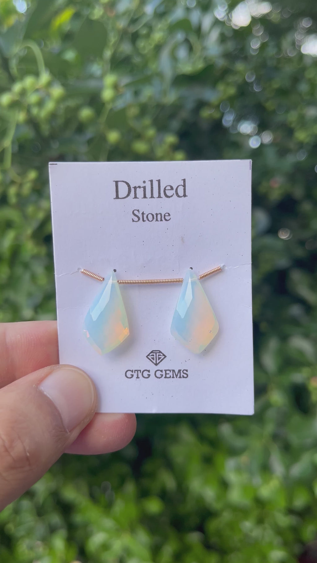 Hydro Drilled Opalite 22x13mm, Approximately 13 Carat (GTG-HO-2)