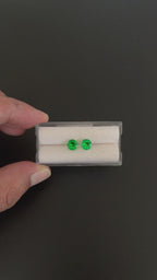 Green Topaz Faceted Matching Pair 6 mm, Approximately 2.12 Carat (GTG-GTO-26)