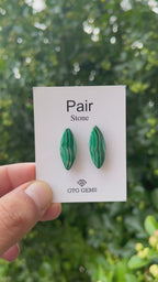 Malachite 24x9mm Matching Pair Cabochon Approximately 19.50 Carat (GTG-MMC-8)