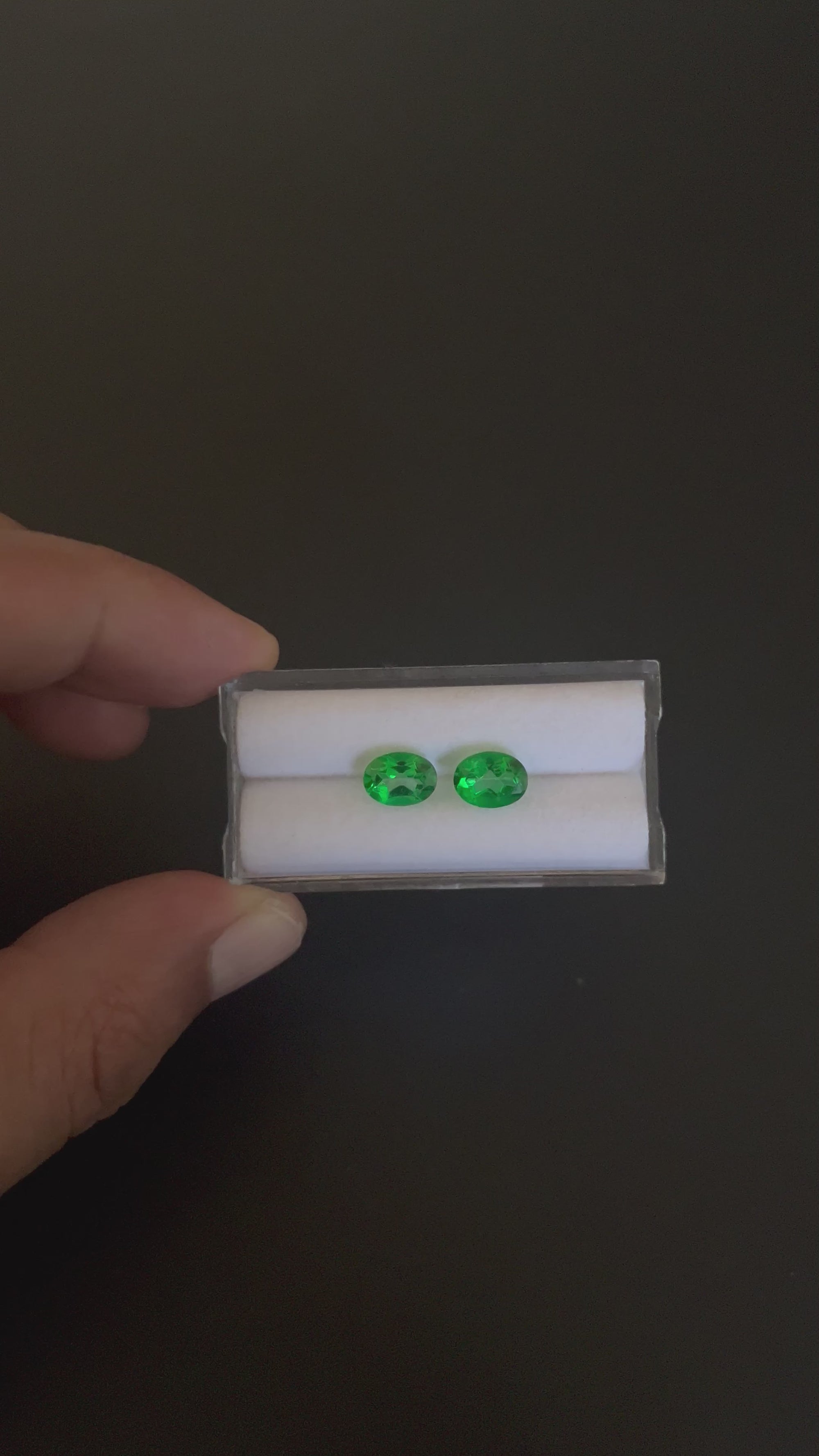 Green Topaz, Faceted Matching Pair  8.1x6.1 mm, Approximately 2.94 Carat (GTG-GTO-24)