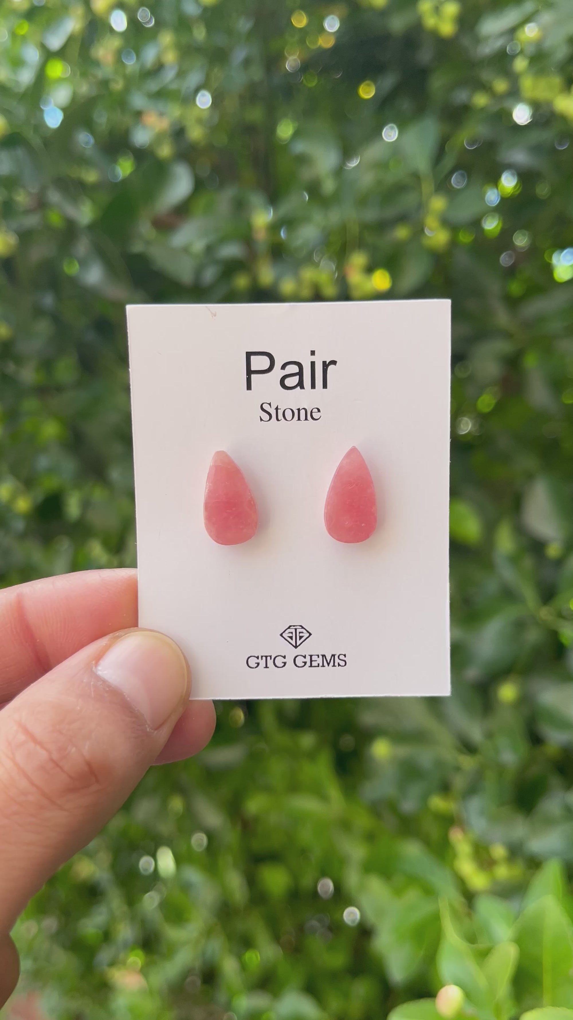 Rhodochrosite 15x9mm Matching Pair Cabochon