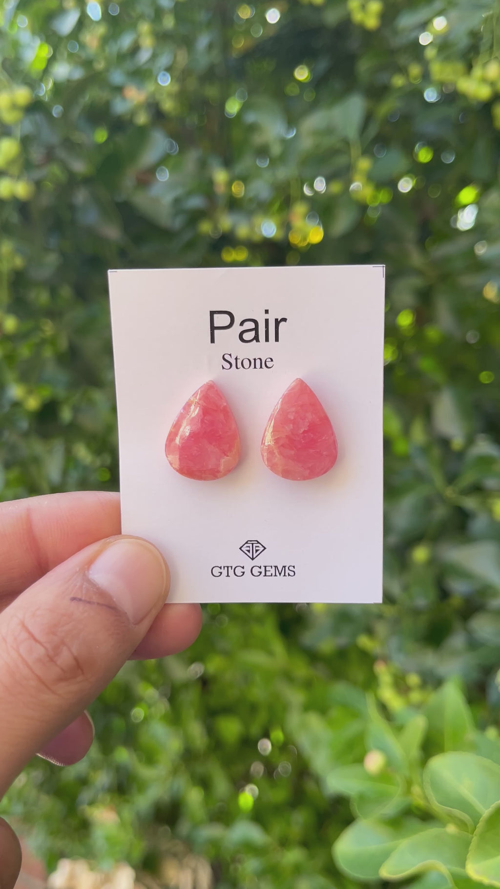 Rhodochrosite 19x14mm Matching Pair Cabochon