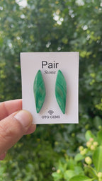 Malachite 39x10mm Matching Pair Cabochon Approximately 37.50 Carat (GTG-MMC-9)