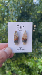 Mookaite Jasper 29x10mm Matching Pair Cabochon Approximately 17 Carat (GTG-MMK-6)