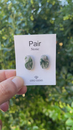 Moss Agate 18.50x10mm Matching Pair Cabochon  Approximately 11 Carat (GTG-MMA-1)