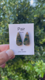 Blood Stone 28x13mm Matching Pair Cabochon Approximately 25.5 Carat (GTG-MBS-9)