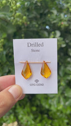 Drilled Citrine Hydro 21x11mm Approximately 13 Carat (GTG-HC-6)