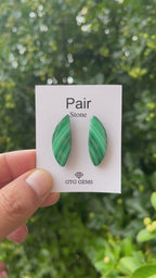 Malachite 30x11mm Matching Pair Cabochon Approximately 36 Carat (GTG-MMC-21)