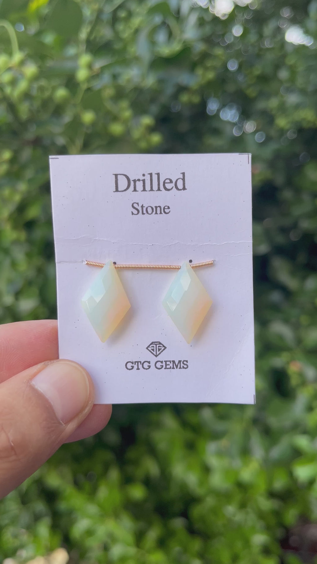 Hydro Drilled Opalite 22x13mm, Approximately 13.50 Carat (GTG-HO-1)