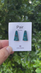 Natural  Azurite Matching Pair Cabochon, 23x12 mm, Approximately 18 carat (GTG-MAC-7)