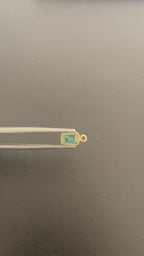Gold Filled Zambian Emerald 8x6 mm Single Piece, Emerald Charm