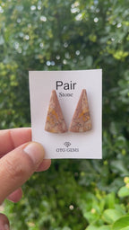 Picture Jasper 31x16mm Matching Pair Cabochon