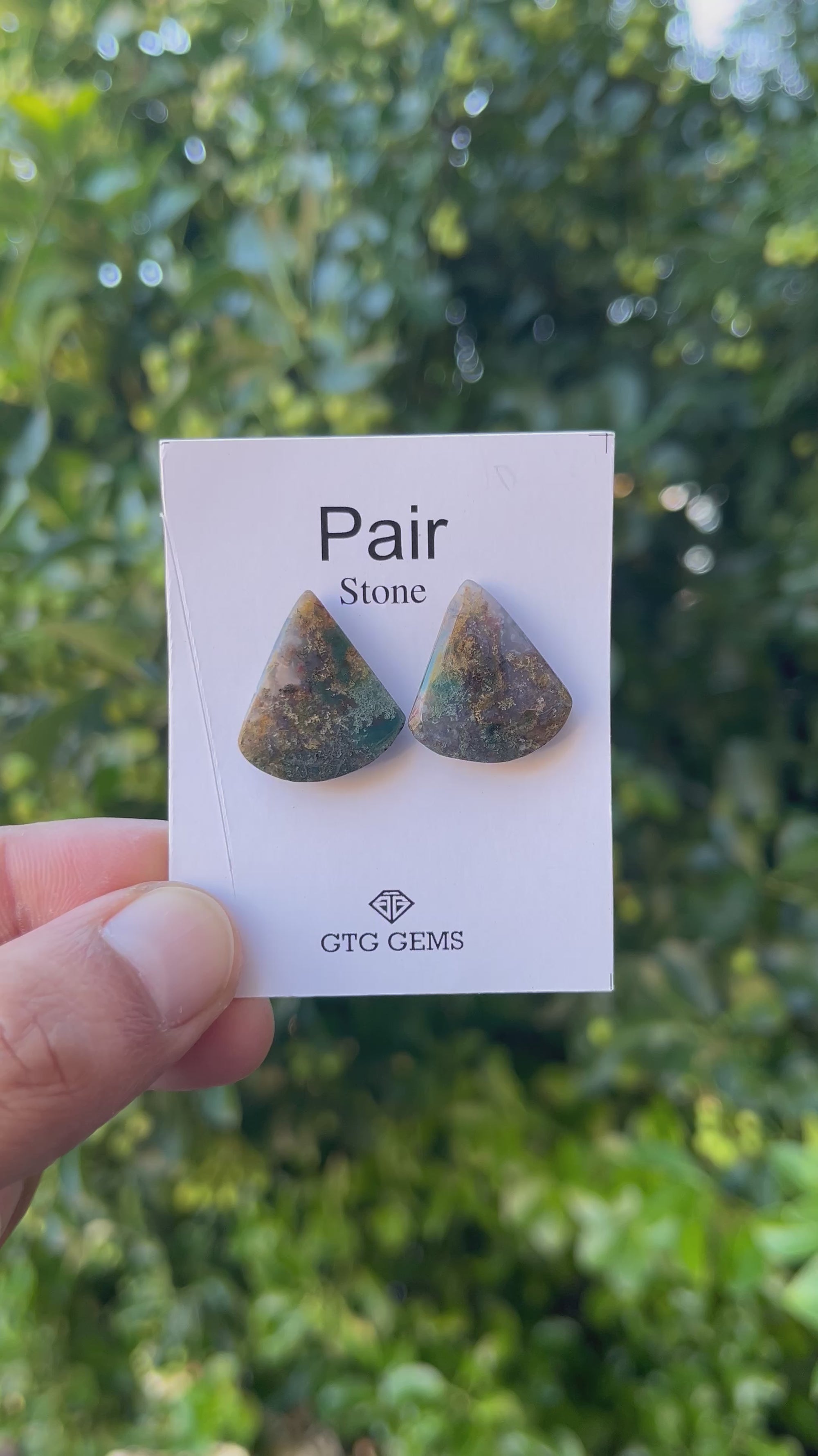 Blood Stone 21x19mm Matching Pair Cabochon Approximately 21 Carat (GTG-MBS-3)