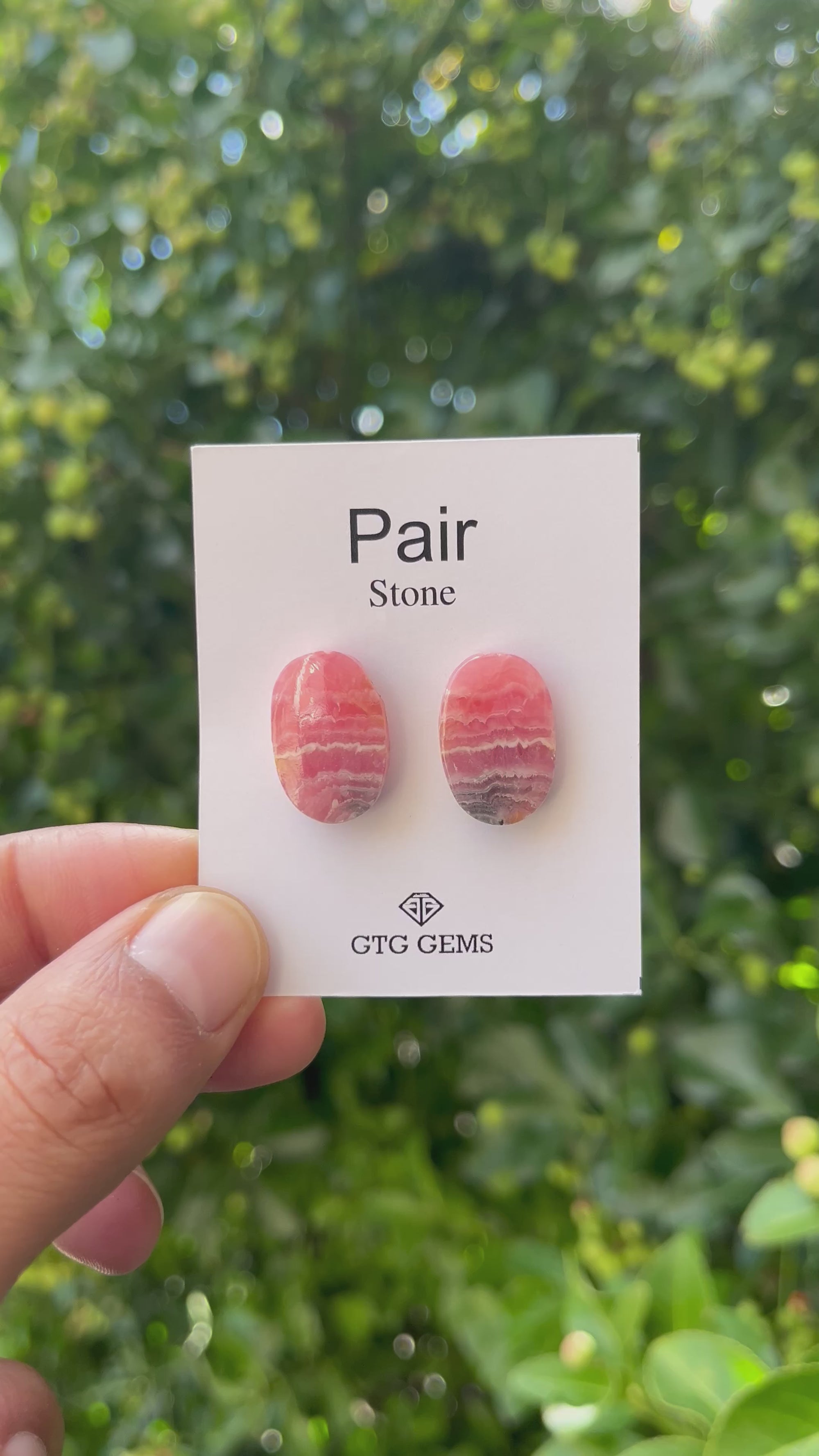 Rhodochrosite 19x13mm Matching Pair Cabochon