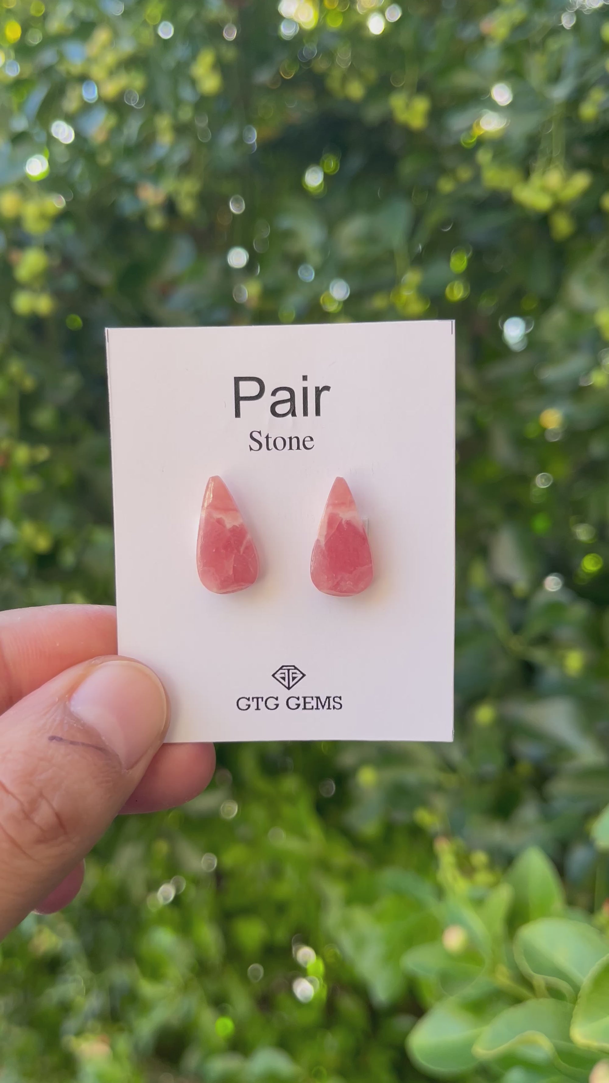 Rhodochrosite 18x10mm Matching Pair Cabochon