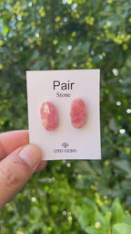 Rhodochrosite 21x11mm Matching Pair Cabochon