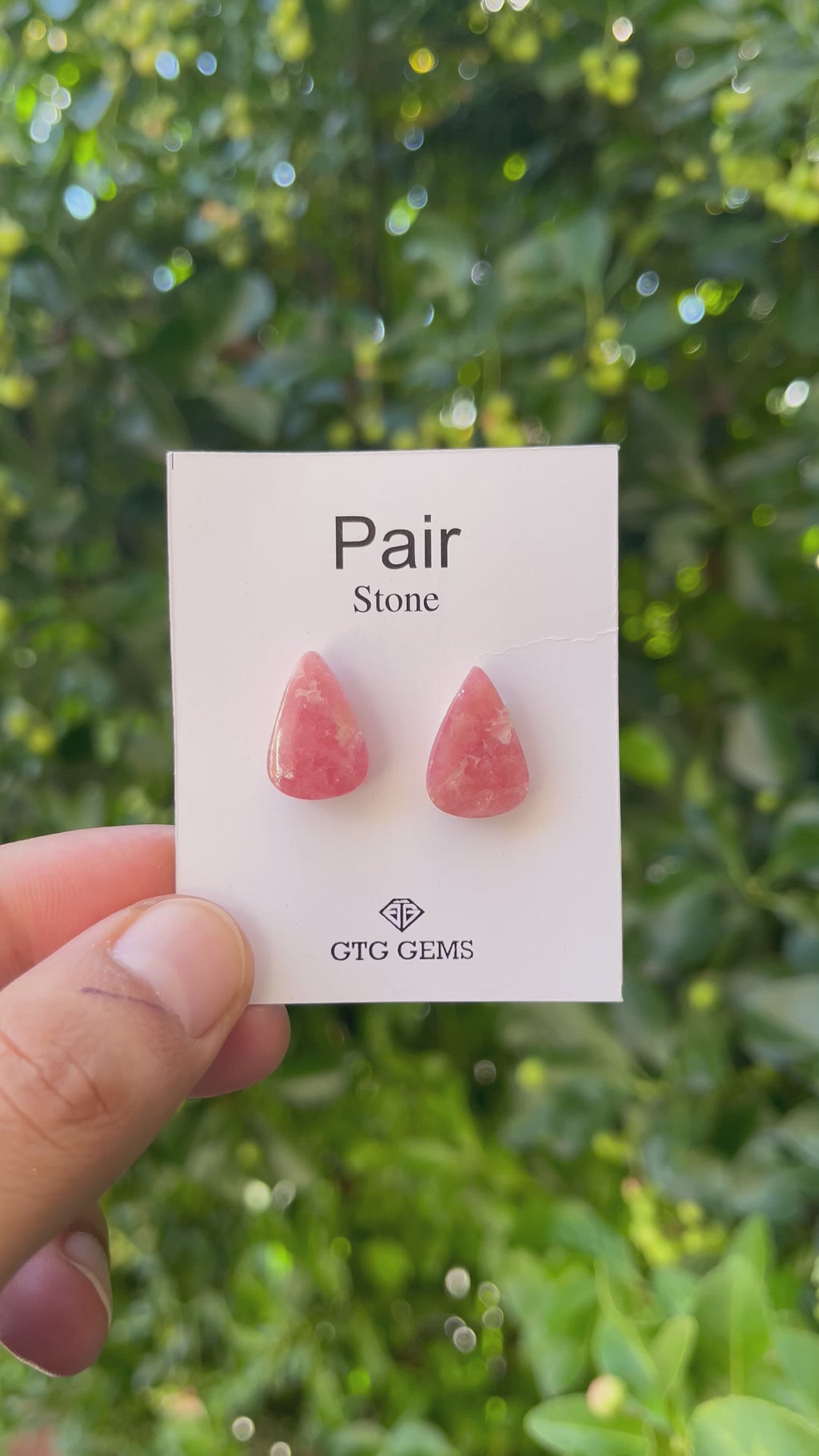Rhodochrosite 17x12mm Matching Pair Cabochon