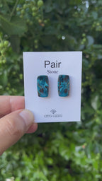 Natural  Azurite Matching Pair Cabochon, 19.5x10.5 mm, Approximately 23.5 carat (GTG-MAC-9)