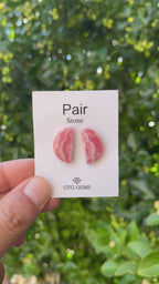 Rhodochrosite 21x11mm Matching Pair Cabochon